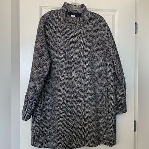 J Crew Factory Herringbone City Coat